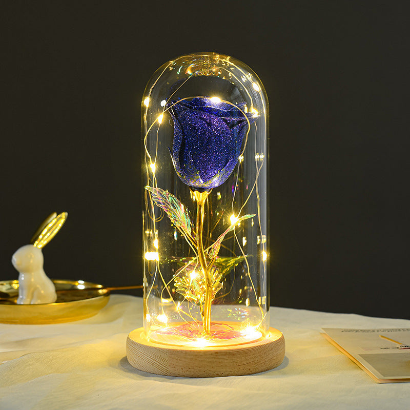 LED Roos in Glas - Geschenkset