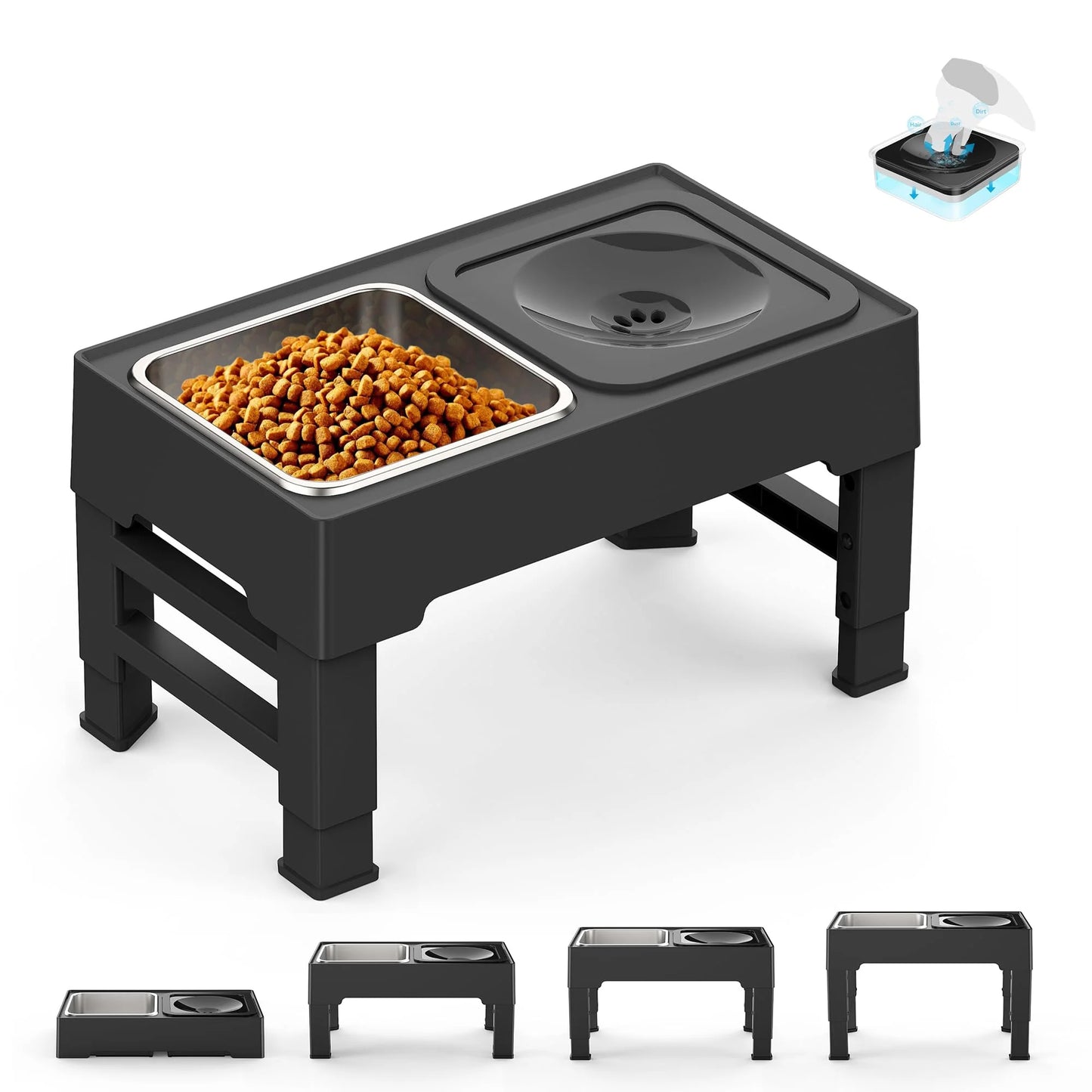 Verhoogde Mess-Free hondenbak