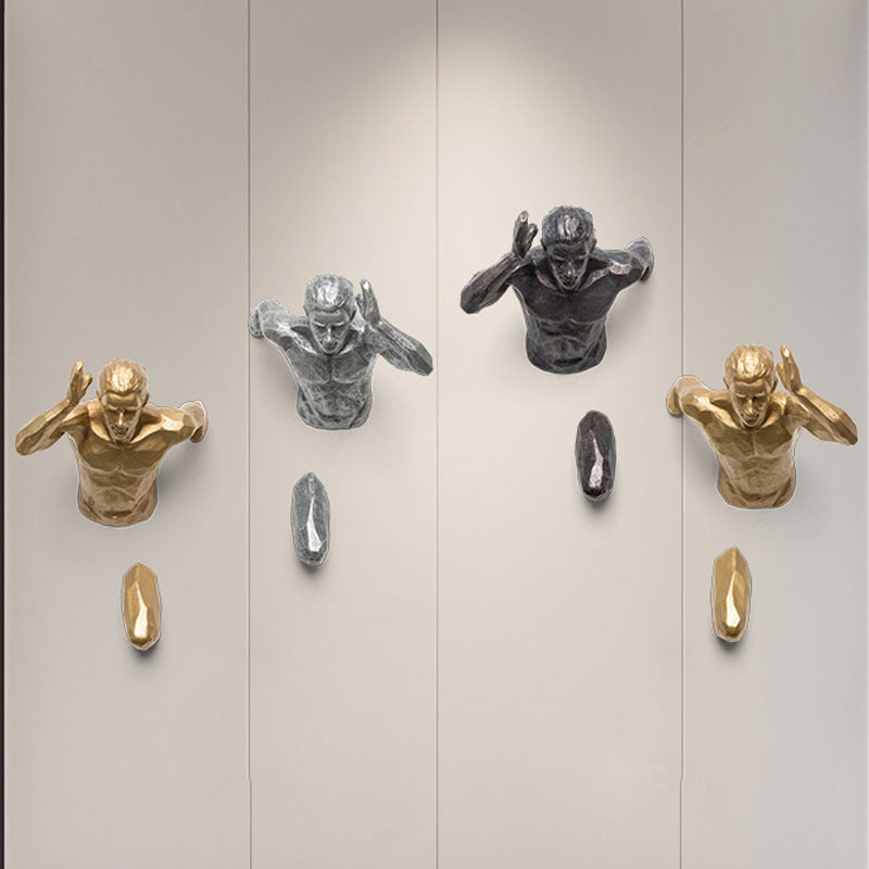 Resin Art Muurdecoratie - Hangende Body - Woonkamerdecoratie
