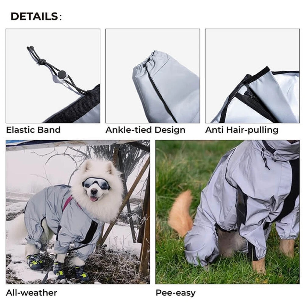 Waterdichte Reflecterende Regenjas voor Honden