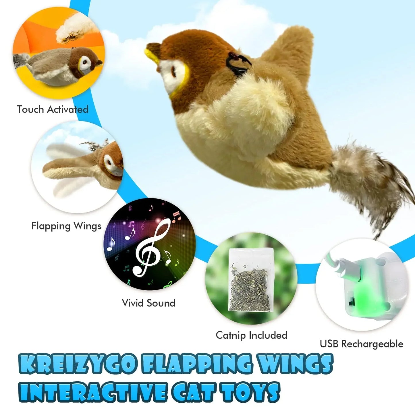 Interactief Vogelspeeltje voor Katten