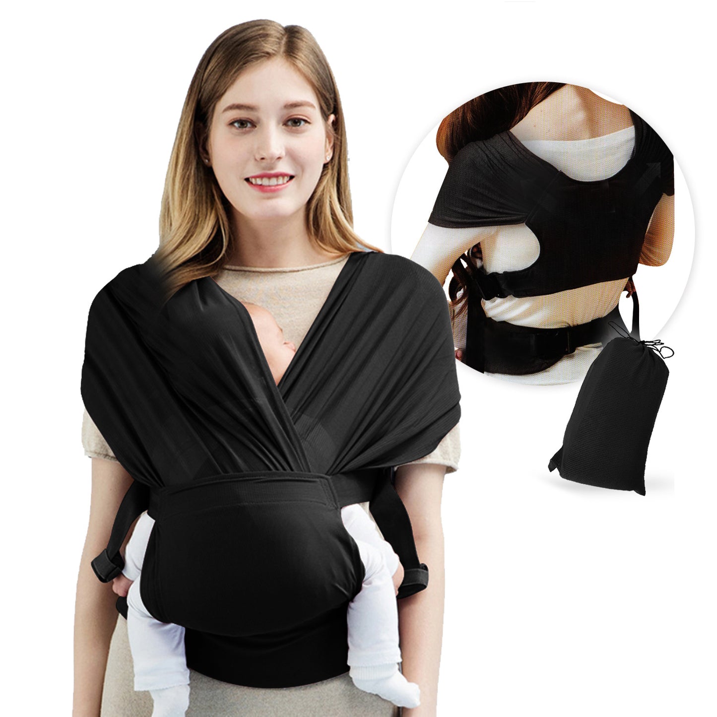 Baby Sling Wrap Rekbare Draagdoek