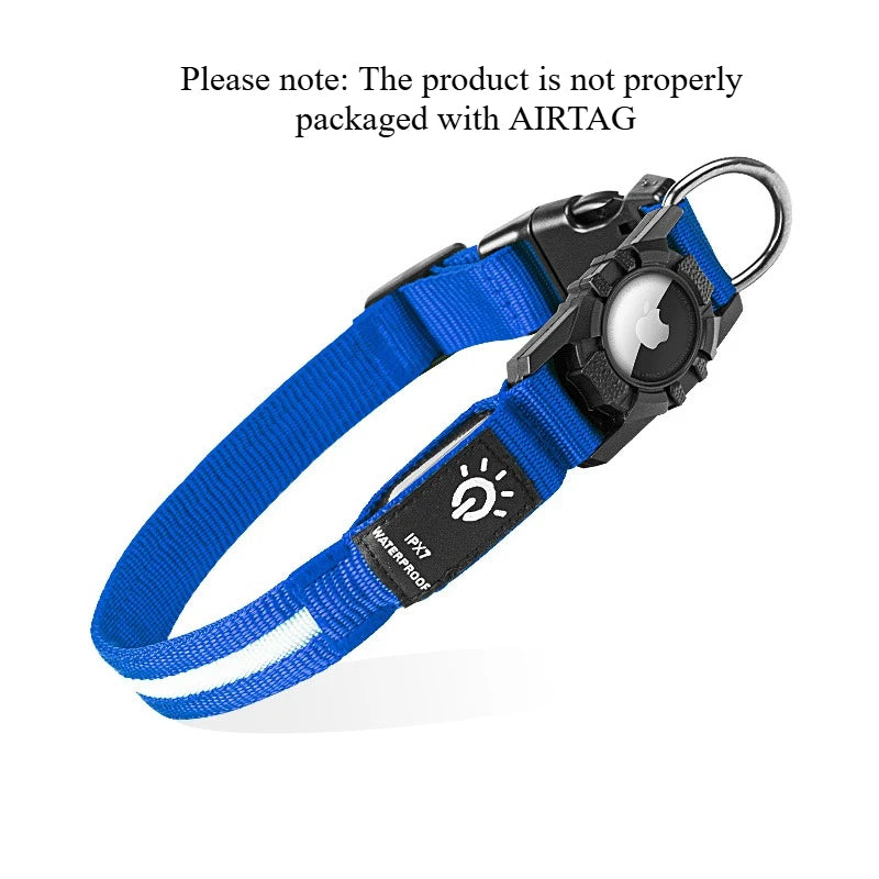 LED-hondenhalsband met AirTag-houder