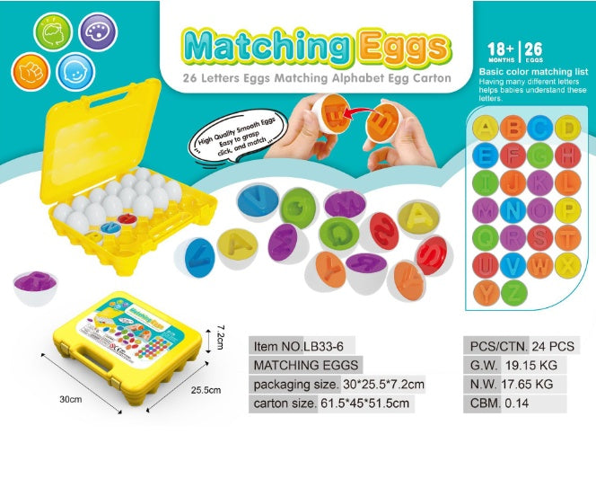 Montessori Kinderspeelgoed - Ei-vormpjes Matchen