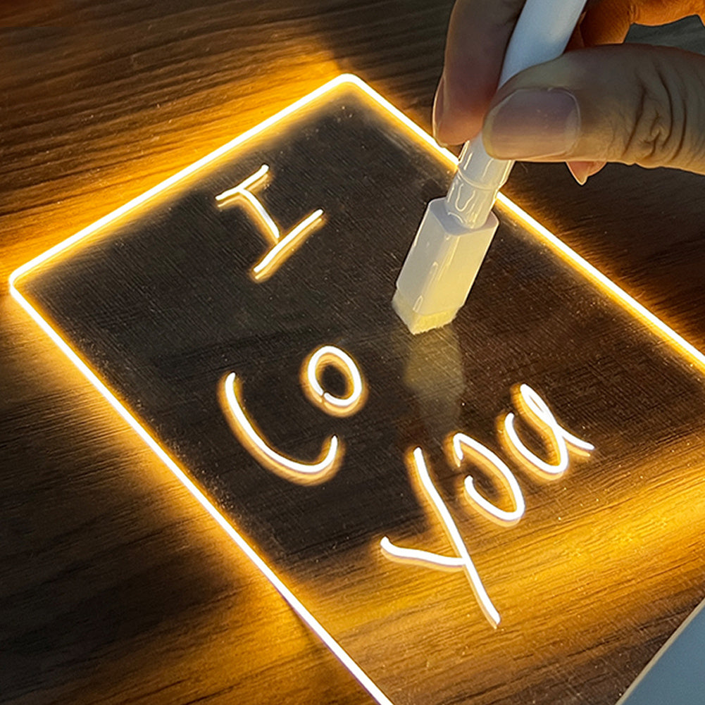 Glazen Noteboard met LED-verlichting - Woonkamerdecoratie