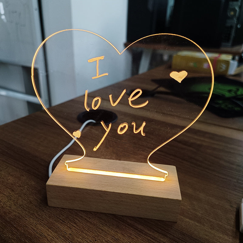 Glazen Noteboard met LED-verlichting - Woonkamerdecoratie