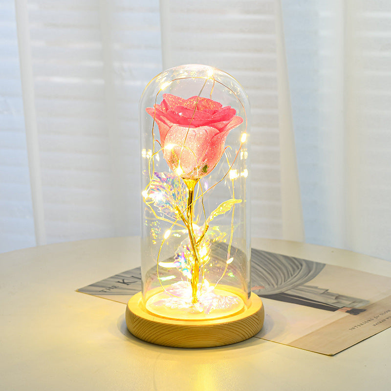 LED Roos in Glas - Geschenkset