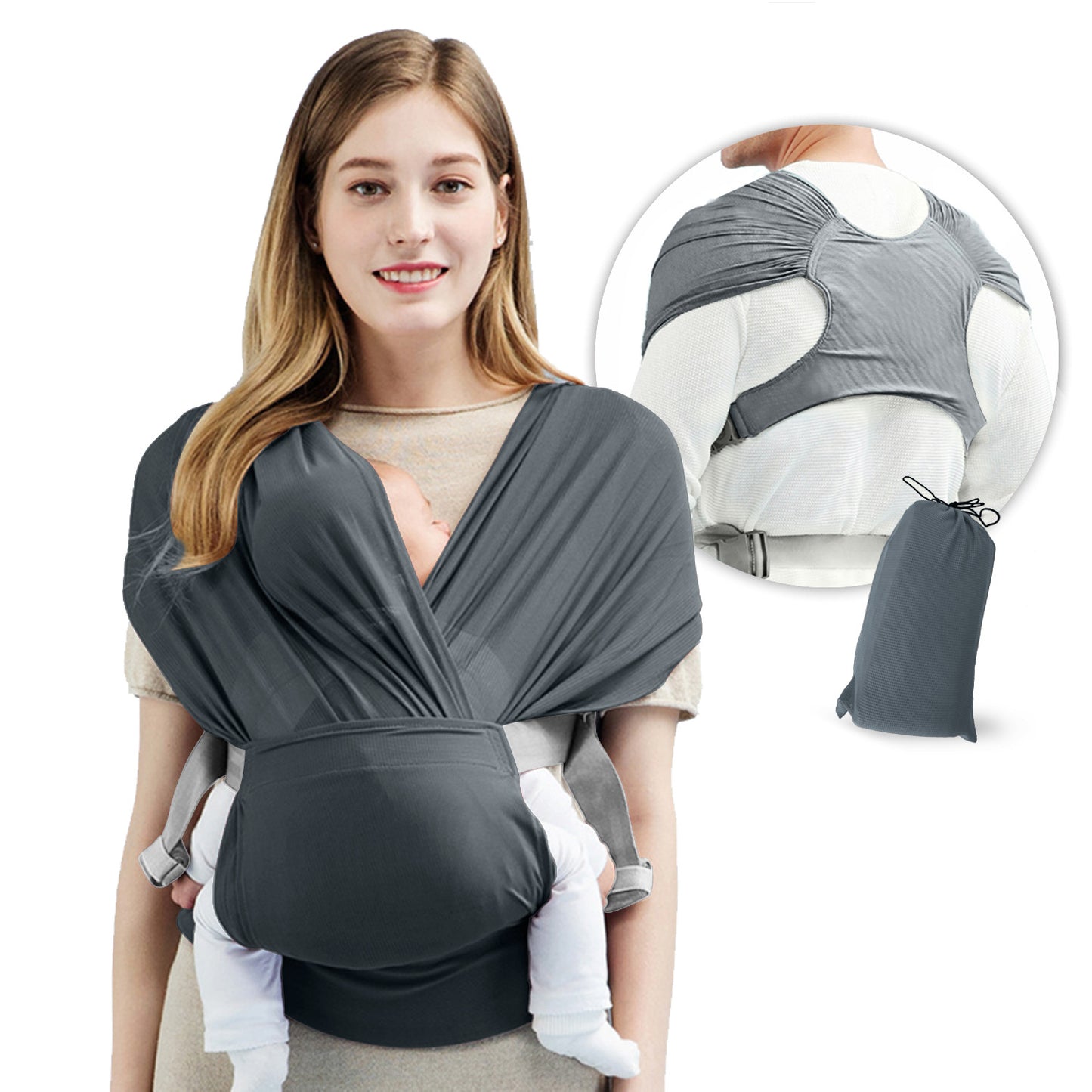 Baby Sling Wrap Rekbare Draagdoek