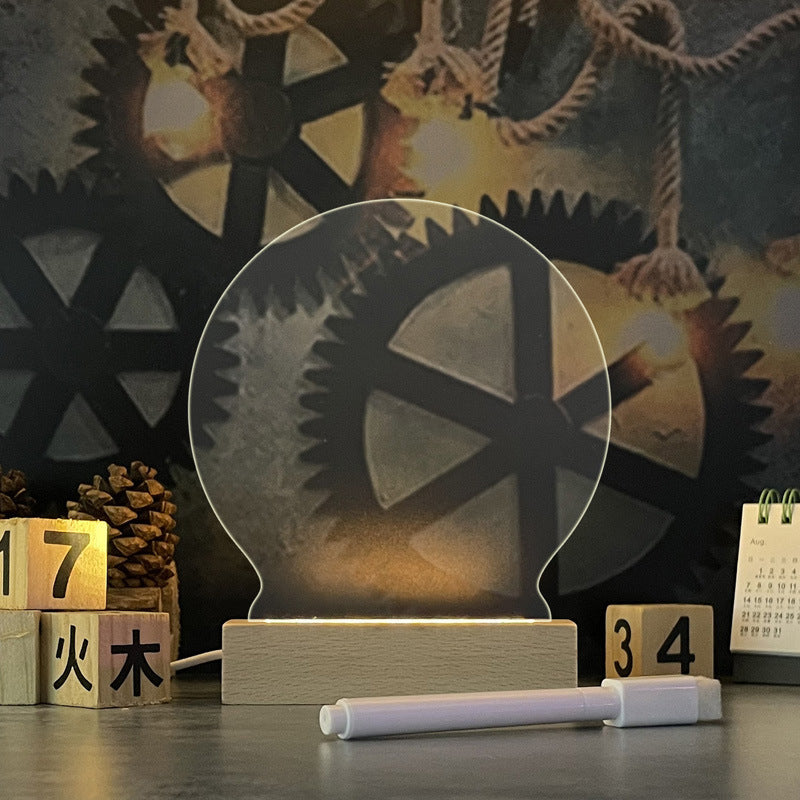 Glazen Noteboard met LED-verlichting - Woonkamerdecoratie