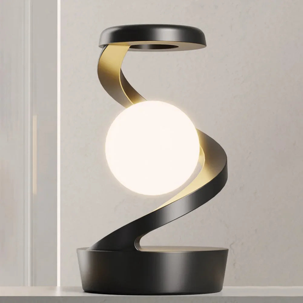 Leviterende bollamp met draadloze oplader