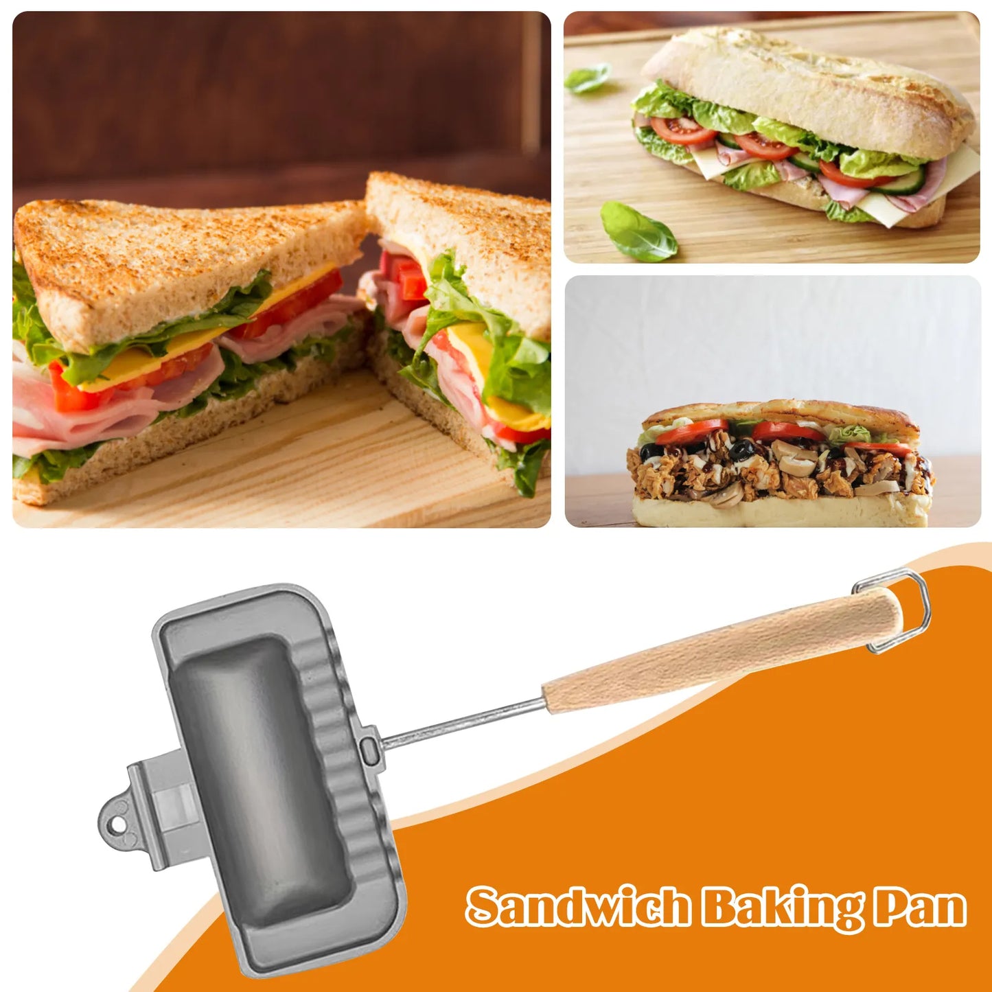 Double Sided Nonstick Foldable Sandwich Grill