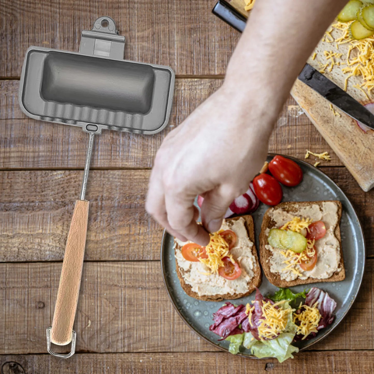 Double Sided Nonstick Foldable Sandwich Grill