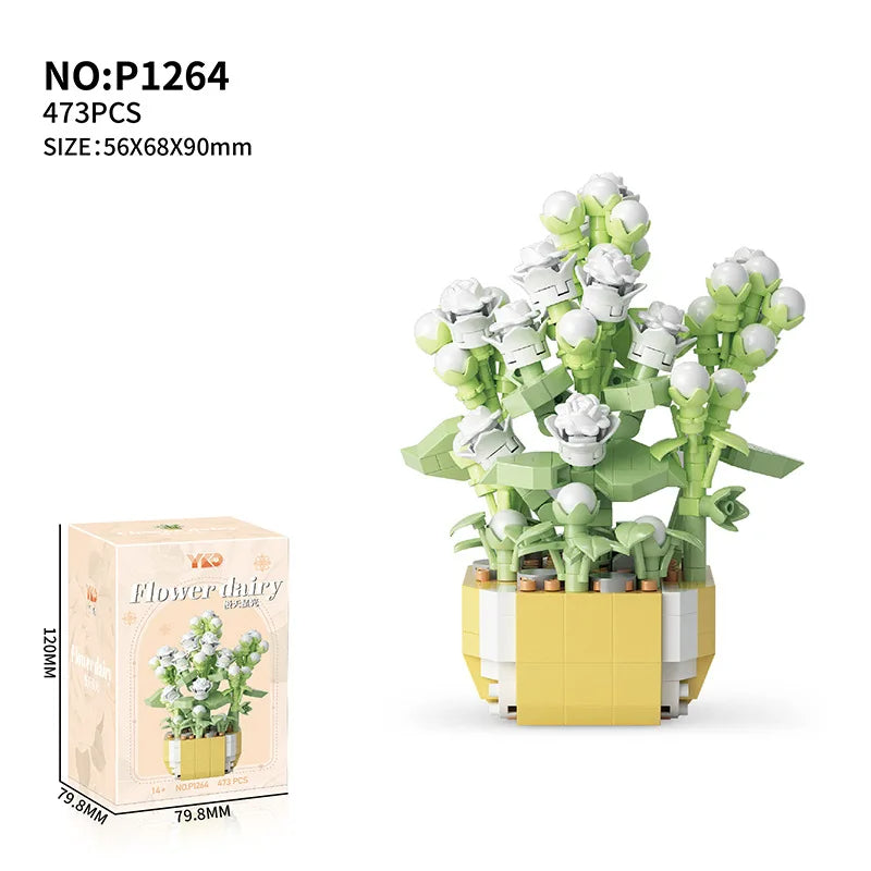 Vetplantjes Bloemenbouwstenen