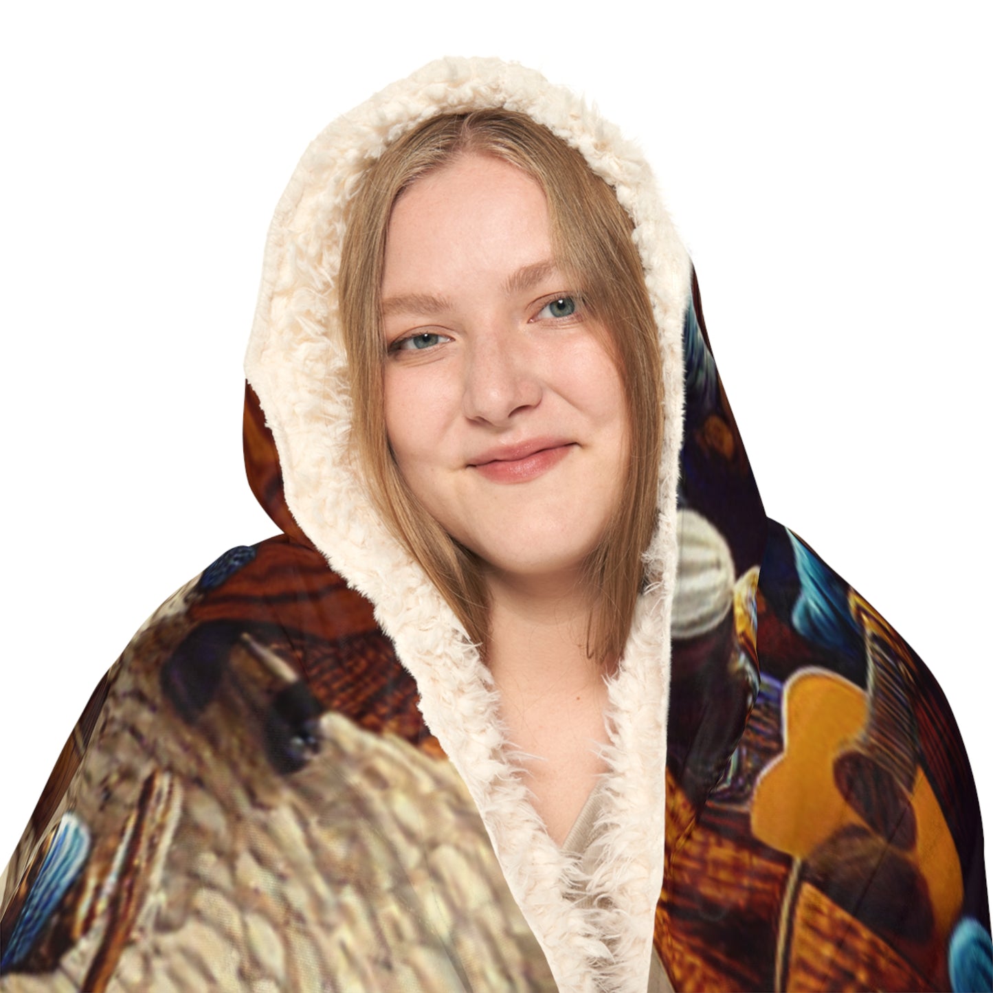 Africa-Inspired Hooded Snuggle Blanket - Cozy and Vibrant Throw for Relaxation