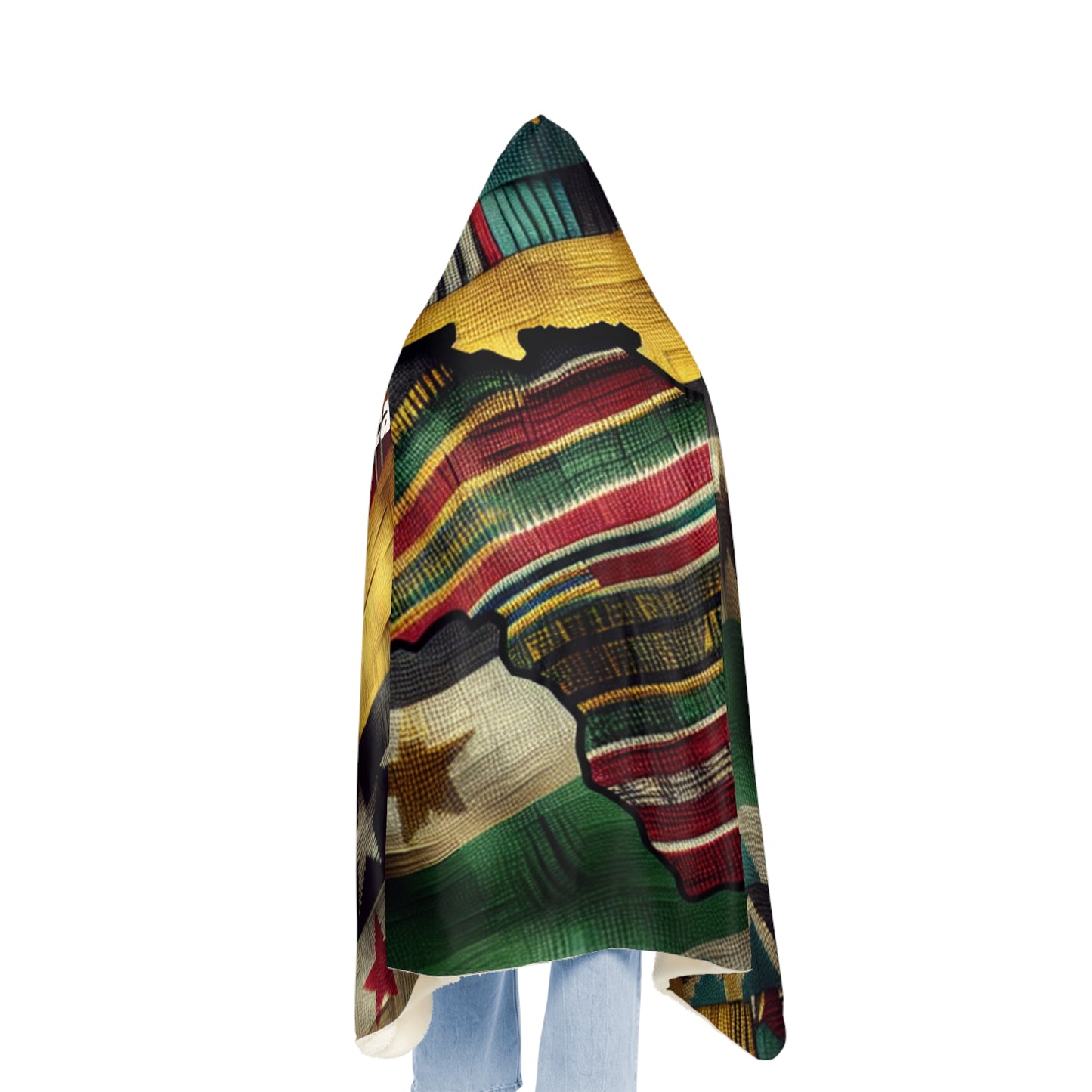 Africa-Inspired Snuggle Blanket - Cozy Sherpa Throw for Warmth and Style