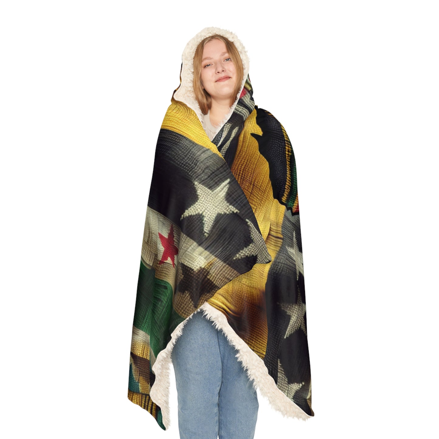 Africa-Inspired Snuggle Blanket - Cozy Sherpa Throw for Warmth and Style