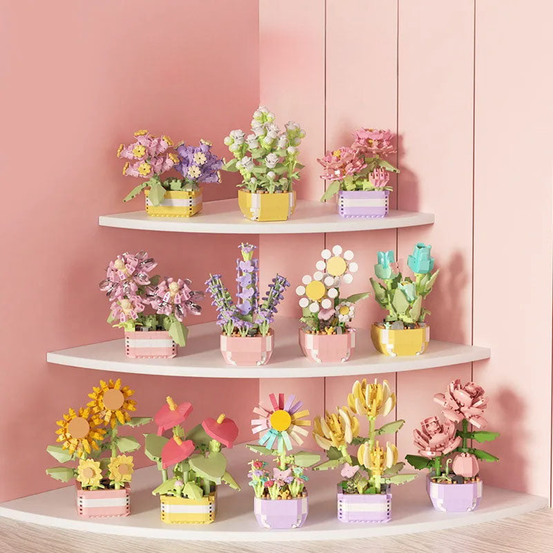 Vetplantjes Bloemenbouwstenen