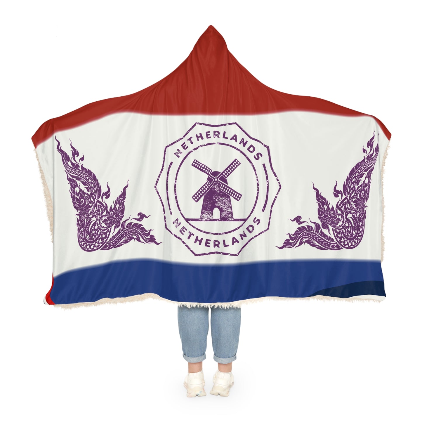 Netherlands-Inspired Snuggle Blanket - Cozy Sherpa Throw for Warmth and Style