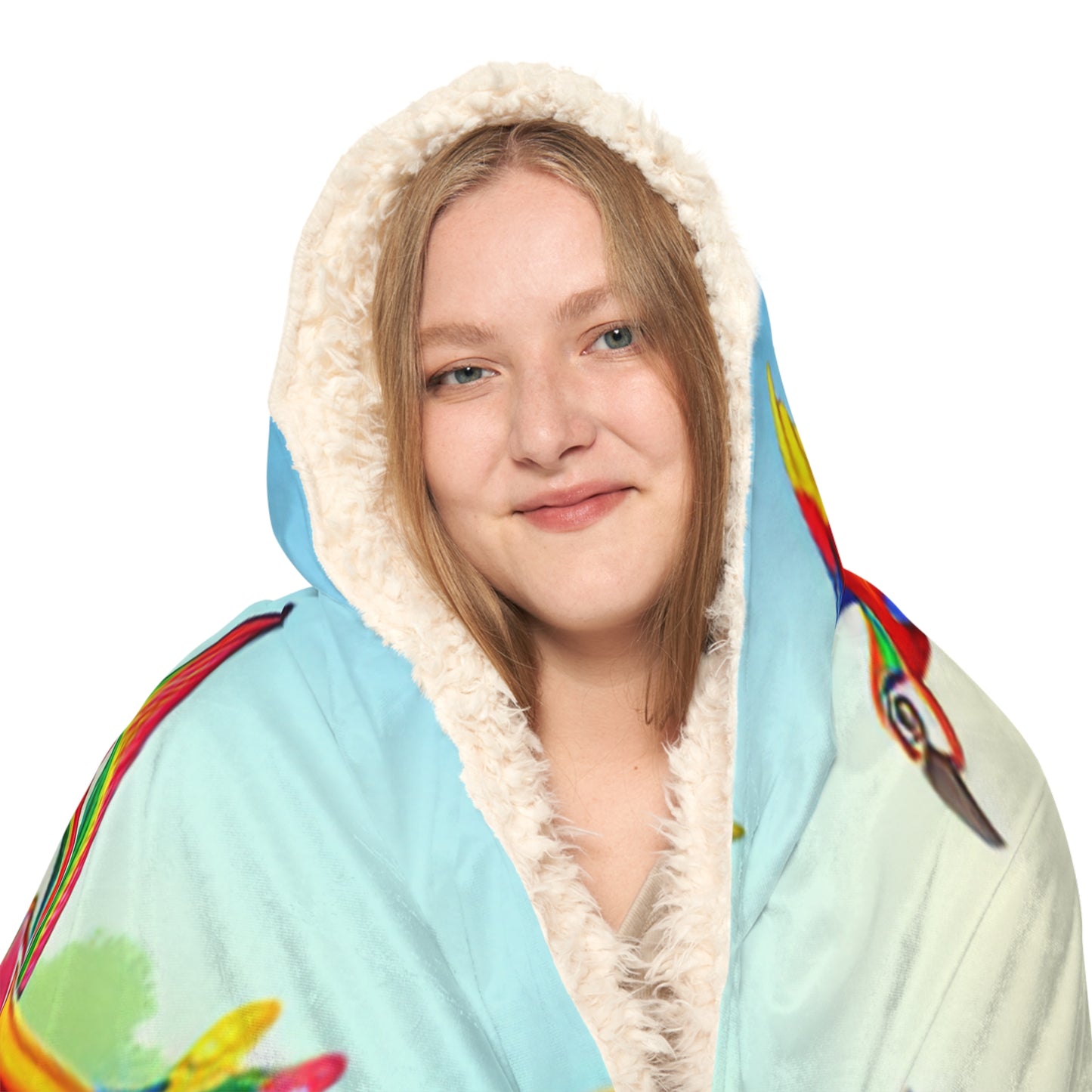 Suriname-Inspired Hooded Snuggle Blanket - Cozy and Vibrant Throw for Relaxation