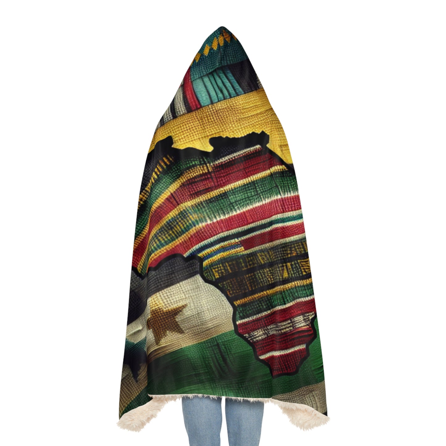 Africa-Inspired Snuggle Blanket - Cozy Sherpa Throw for Warmth and Style