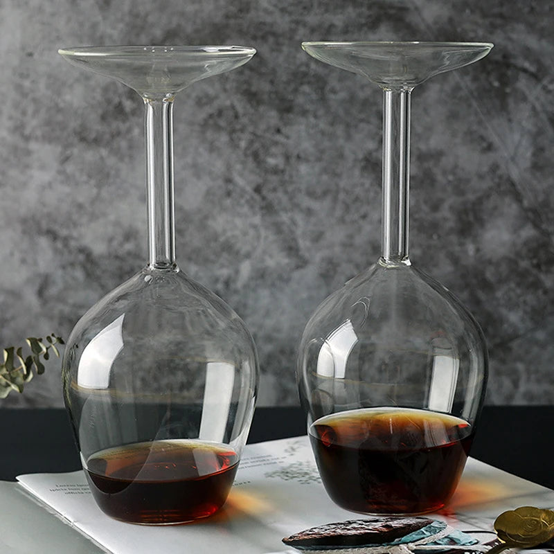 Omgekeerd Wijnglas