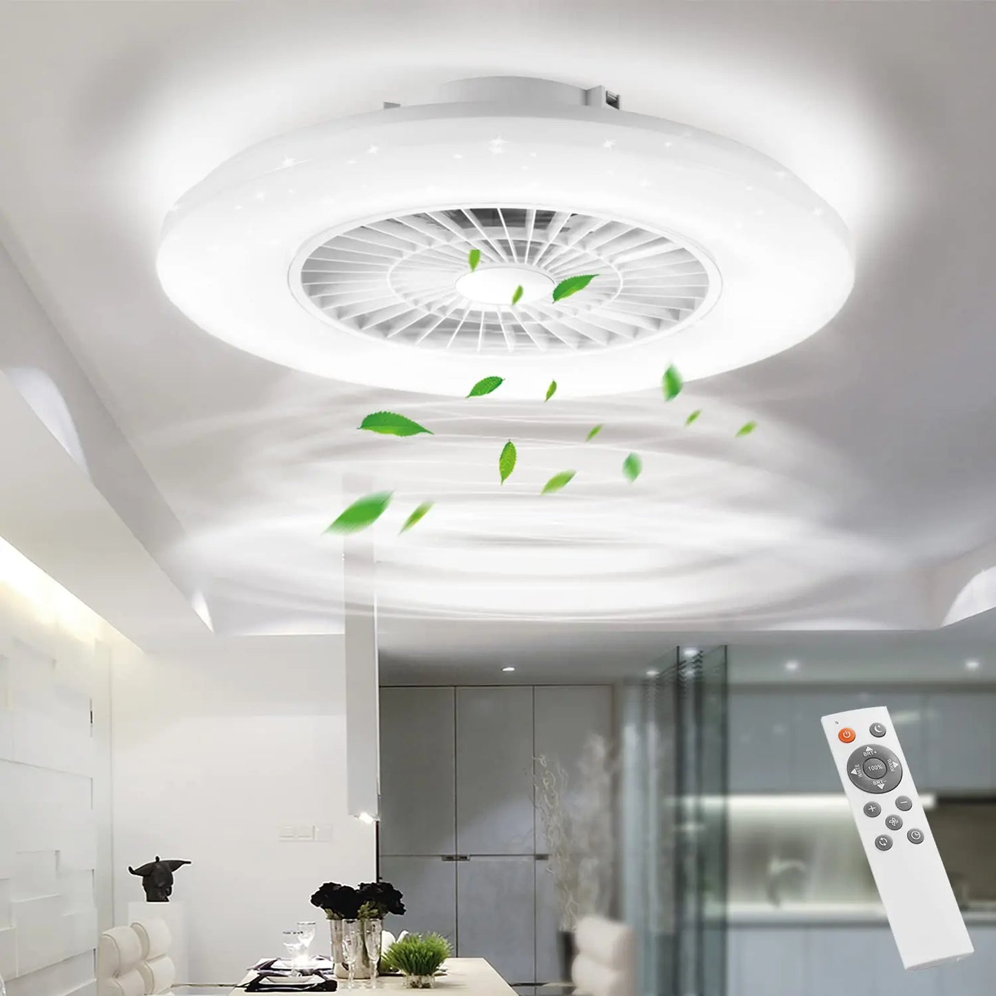 Socket Fan Light met afstandsbediening