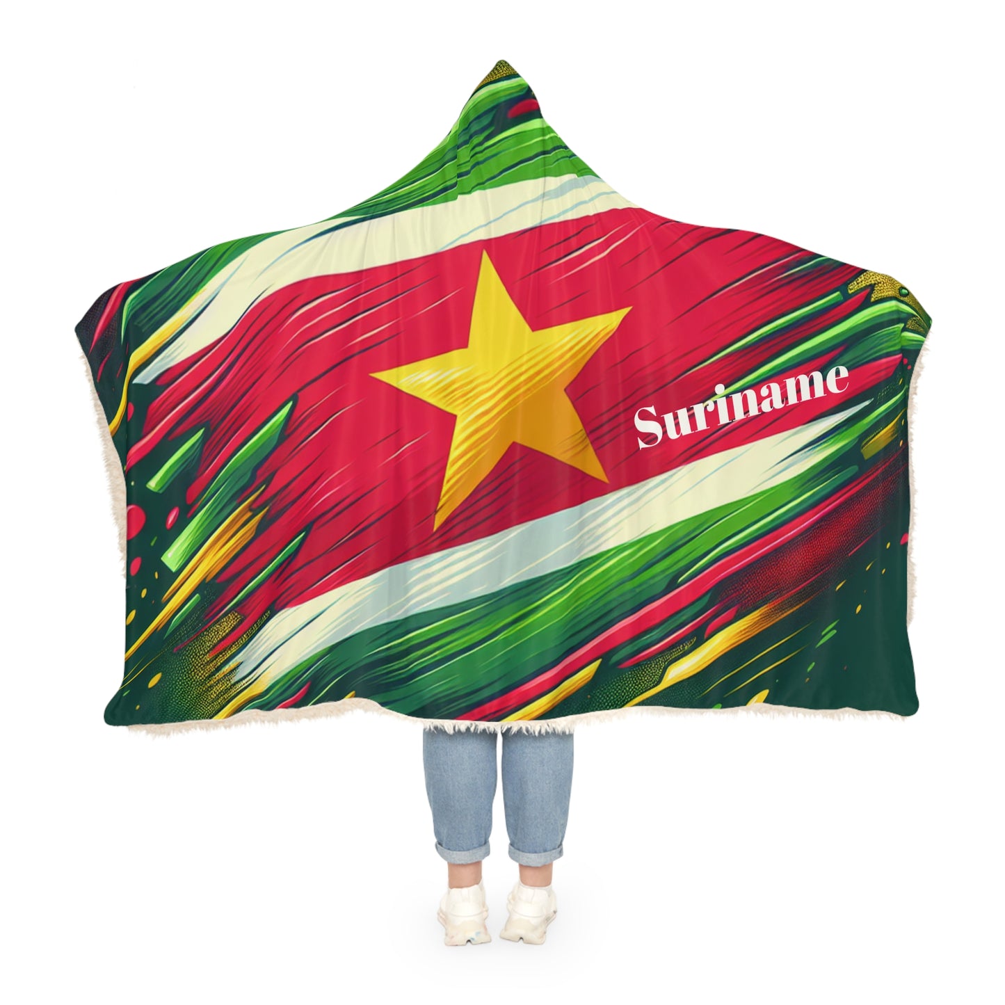 Suriname-Inspired Snuggle Blanket - Cozy Sherpa Throw for Warmth and Style