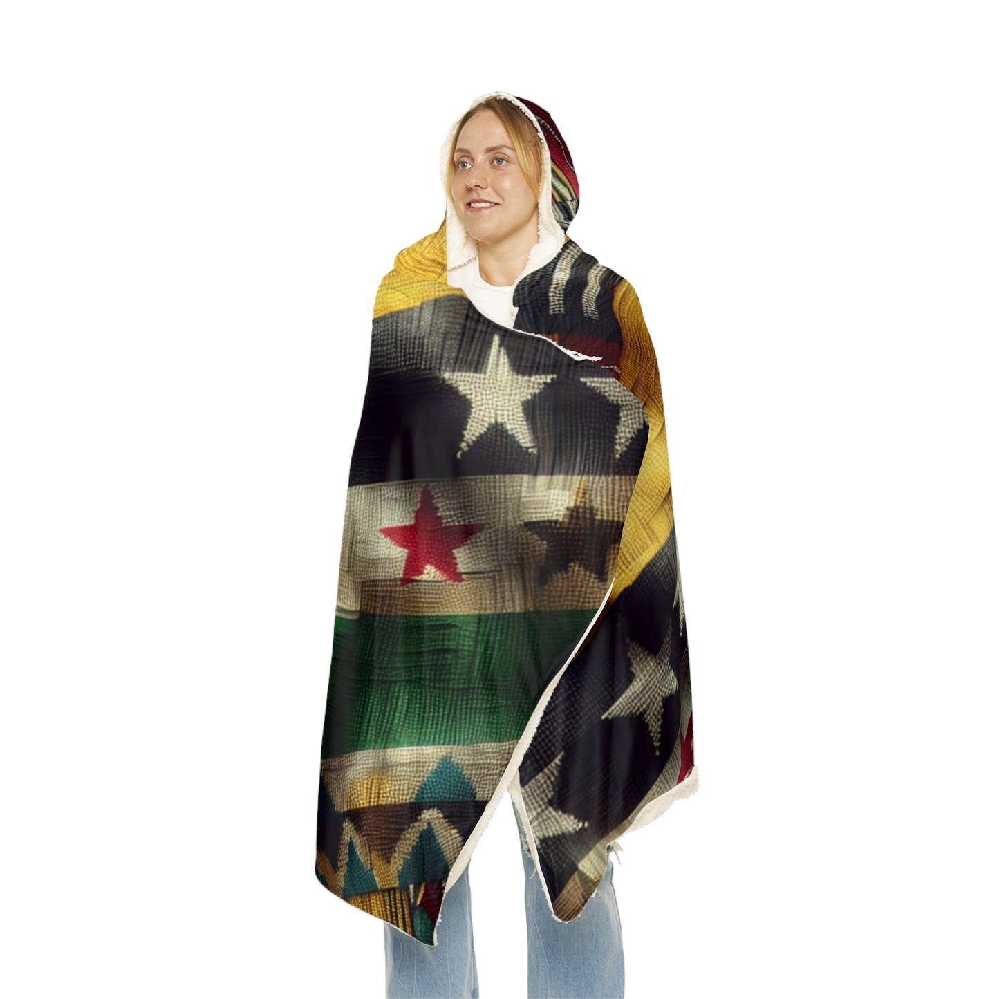 Africa-Inspired Snuggle Blanket - Cozy Sherpa Throw for Warmth and Style