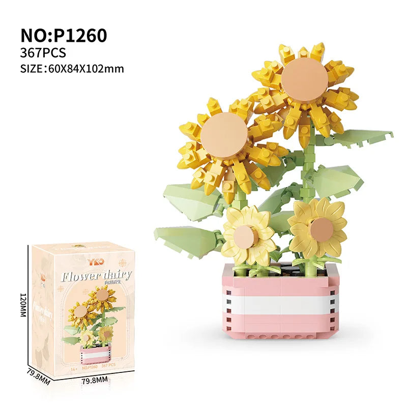 Vetplantjes Bloemenbouwstenen