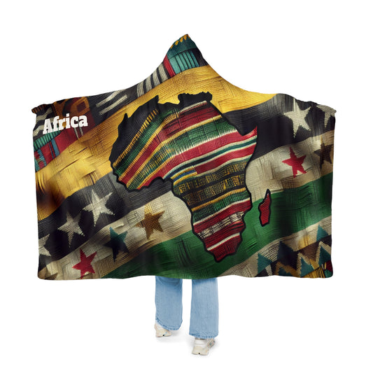 Africa-Inspired Snuggle Blanket - Cozy Sherpa Throw for Warmth and Style