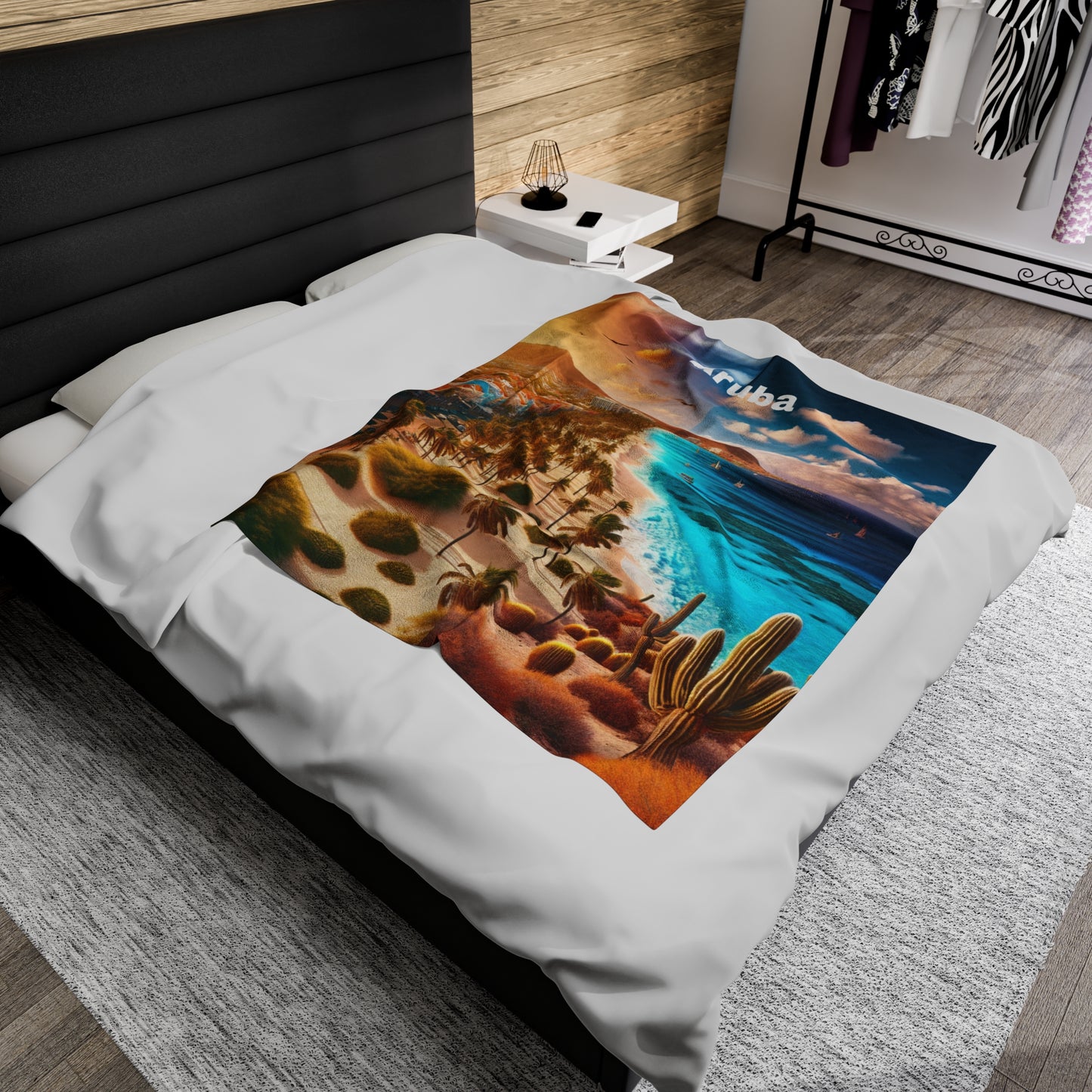 Aruba Paradise Velveteen Plush Blanket | Cozy Beach-Inspired Throw