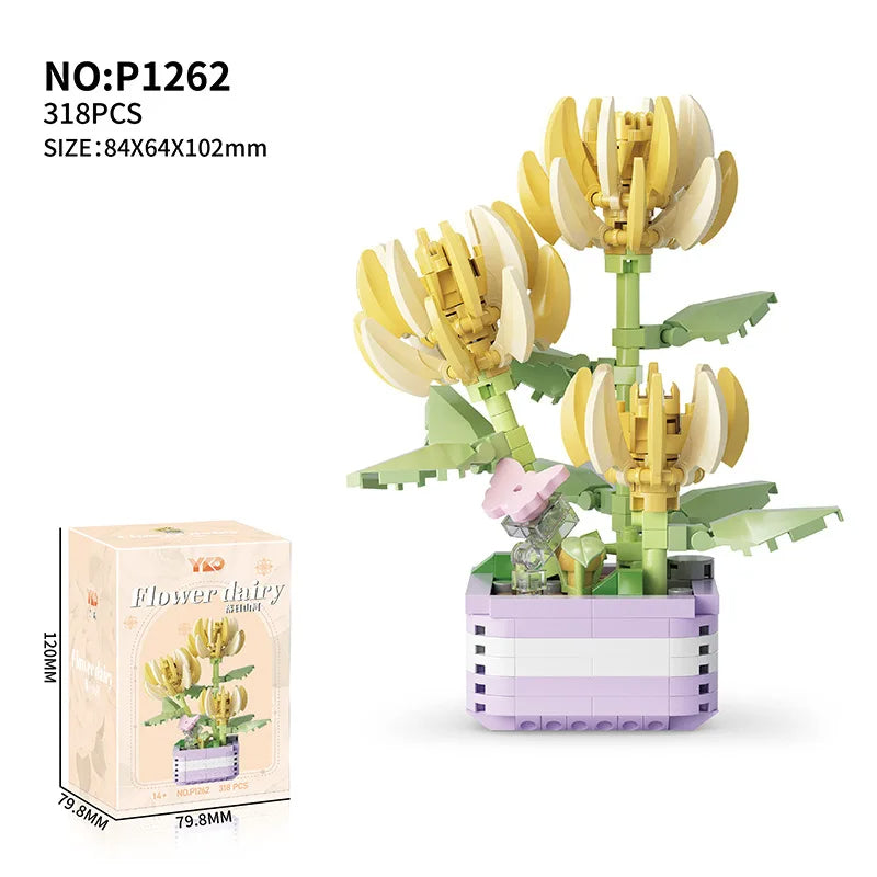 Vetplantjes Bloemenbouwstenen